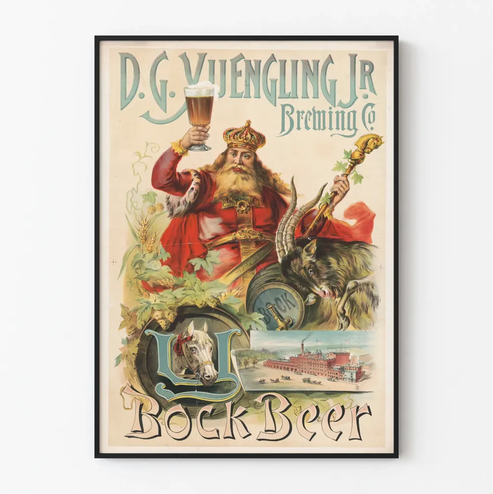 Vintagejuliste D.G. Yuengling Jr Brewing Co - Seinän koriste olut Bock