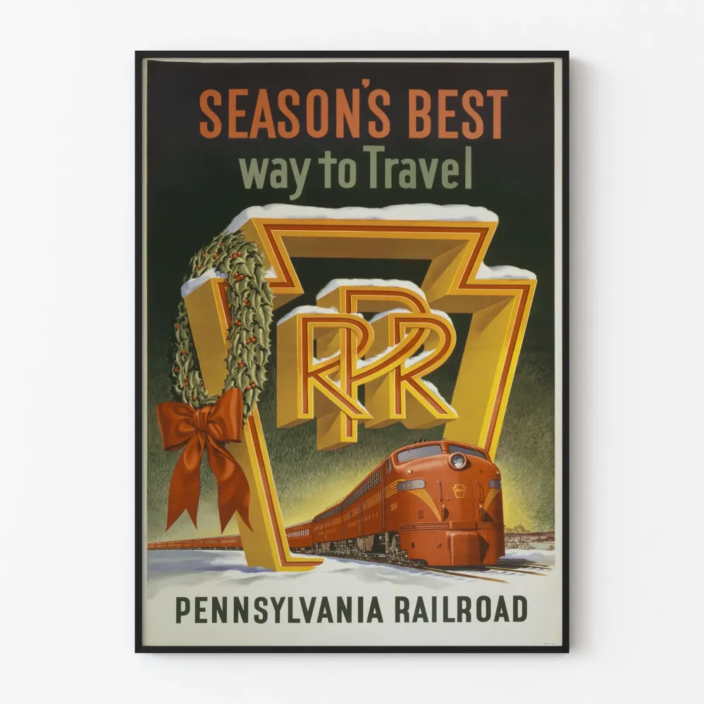 Vintagejuna Pennsylvania Railroad - koristejuliste