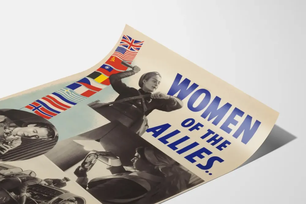 Vintage-liitutaulutaulu Women Allies - Historiallinen sisustus