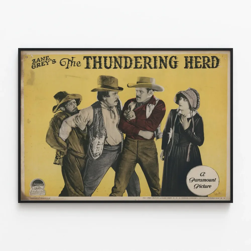 Vintage-luontokuva lännestä Thundering Herd