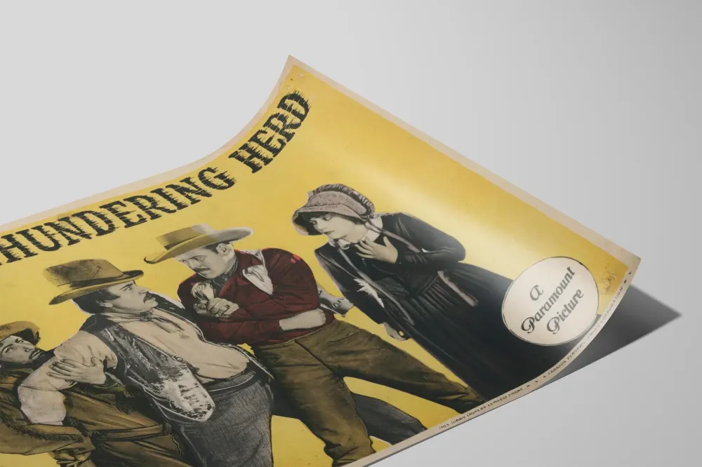 Vintage-luontokuva lännestä Thundering Herd