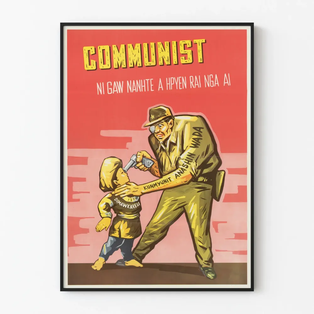 Vintagemainen anti-kommunistinen propagandajuliste