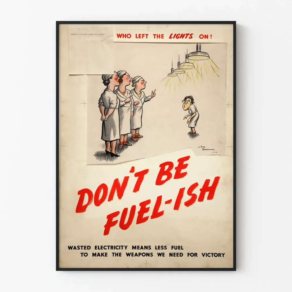 Vintagemainen energian säästämisen juliste