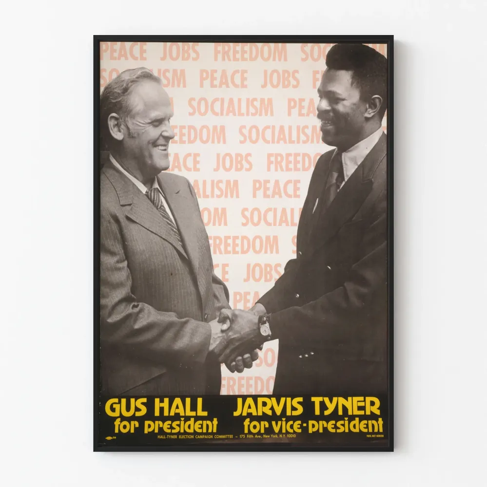 Vintagemainen Juliste Gus Hall ja Jarvis Tyner