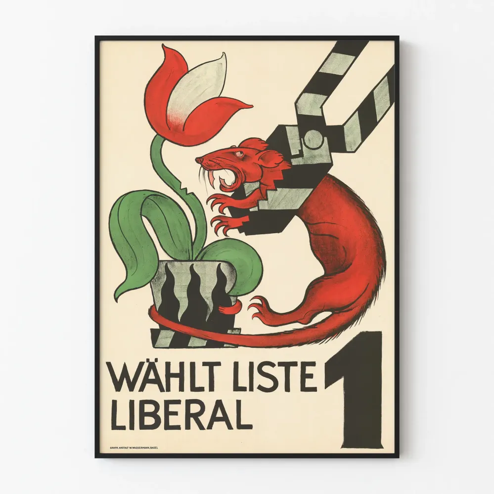 Vintagemainen liberaali vaalijuliste