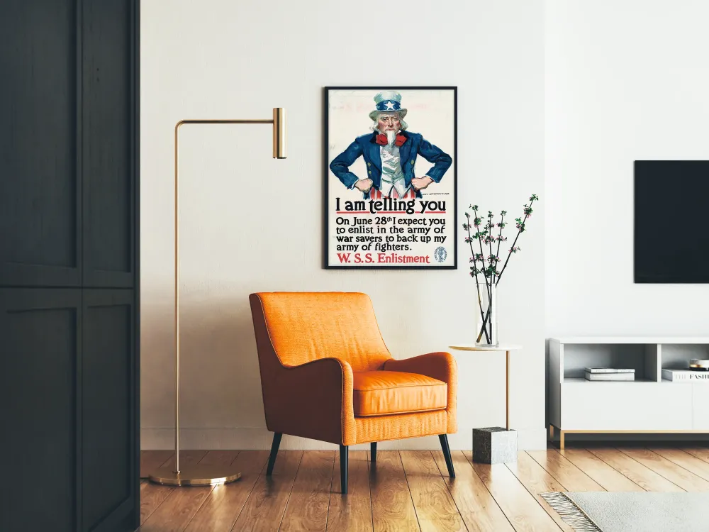 Vintagemainen rekrytointilippu Uncle Sam