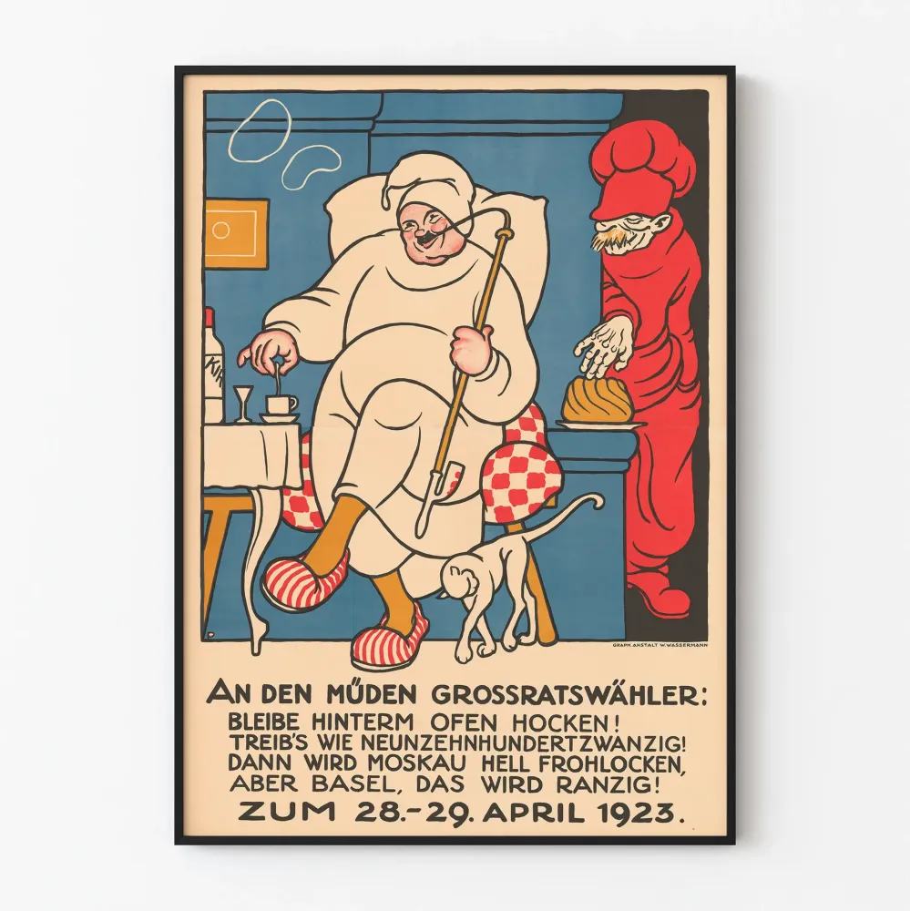 Vintagemainen vaalijuliste 1923 seinäkoriste
