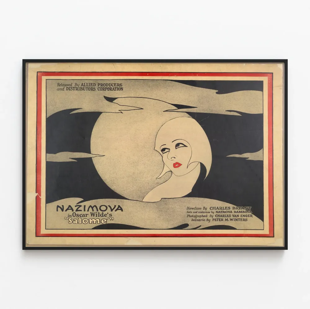 Vintagemainos Nazimova teoksesta Salomé Oscar Wildelta