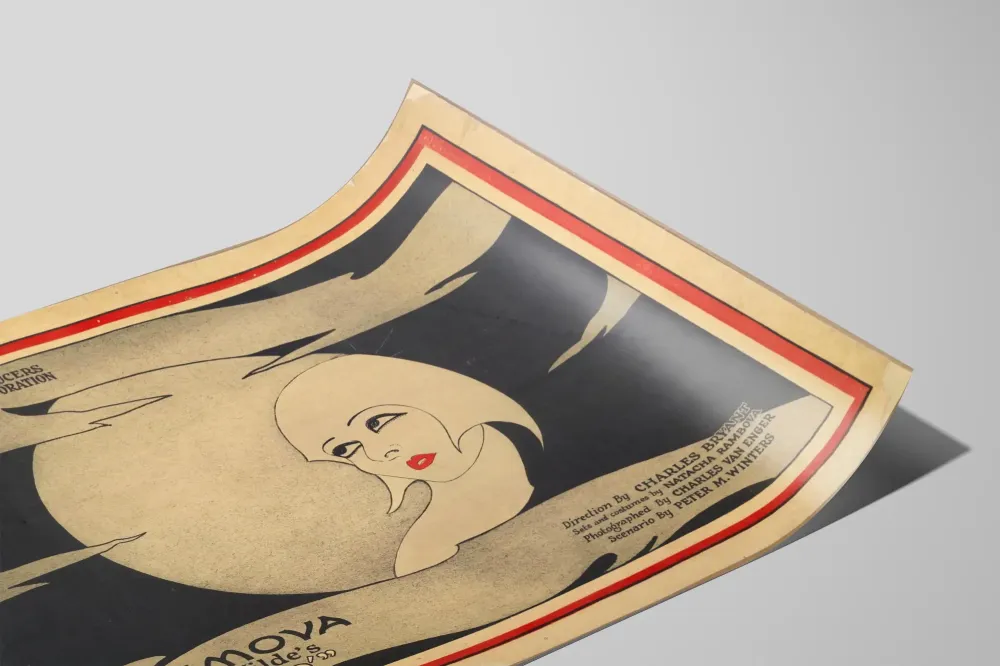 Vintagemainos Nazimova teoksesta Salomé Oscar Wildelta