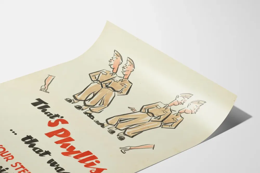 Vintagemainos "Se oli Phyllis... se oli!"