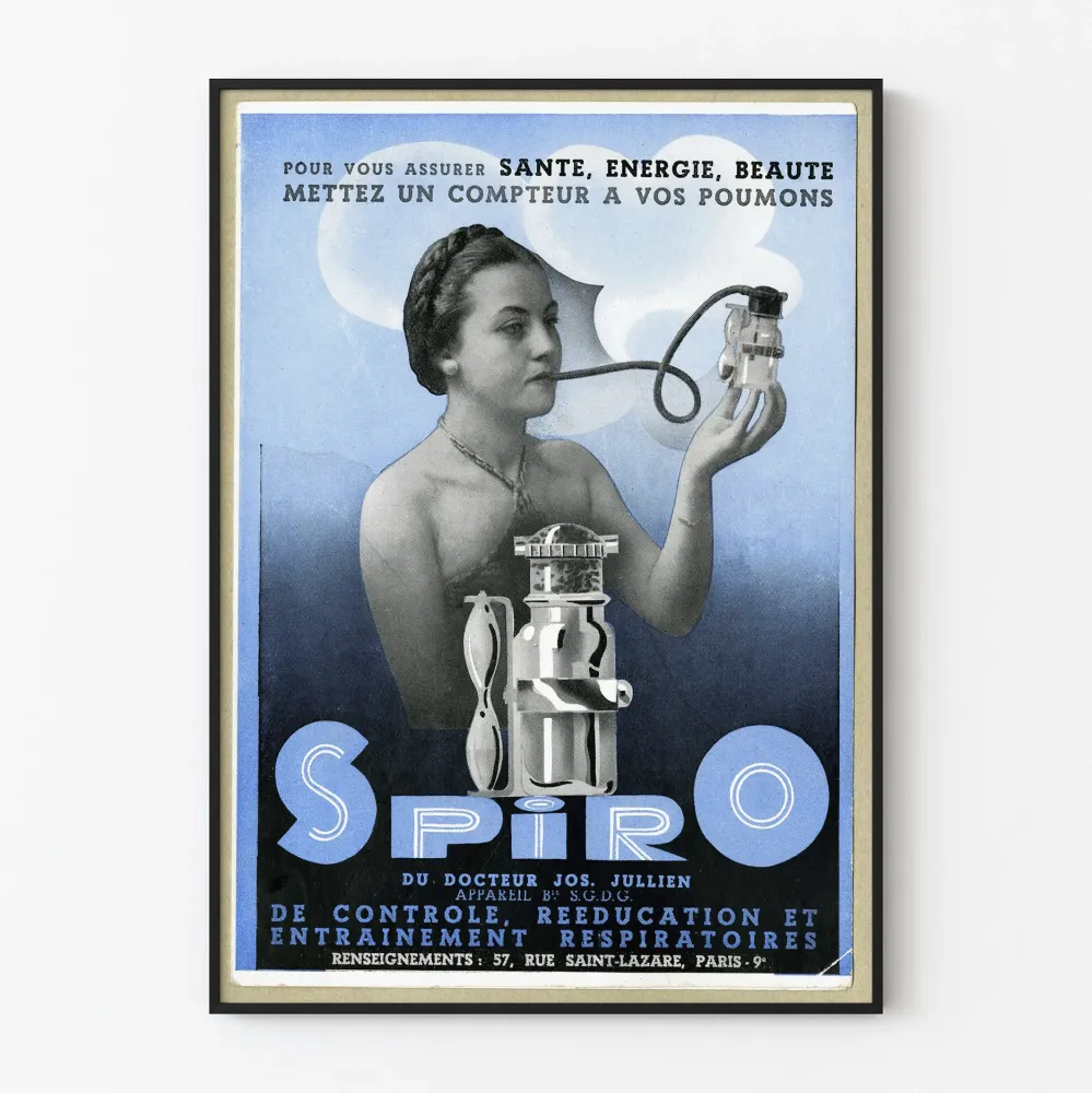 Vintagemainos Spiro - hengityshoidon kuntoutuslaite