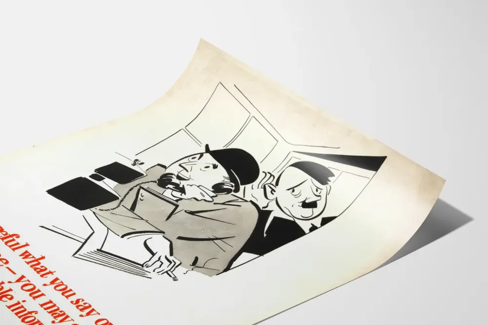 Vintagemainos varovaisuudesta puhelimessa