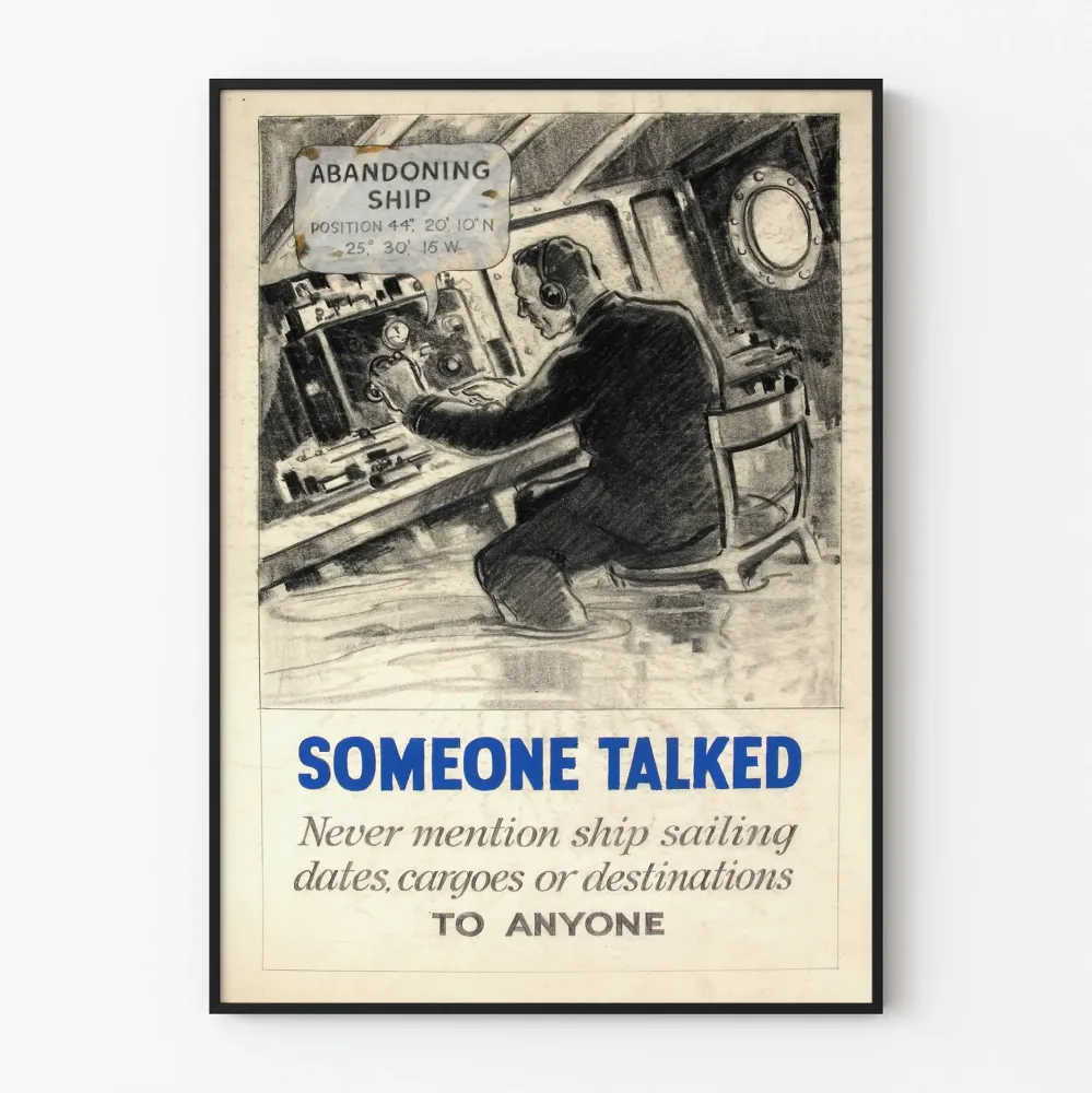 Vintagemeritysturisti "Someone Talked" juliste
