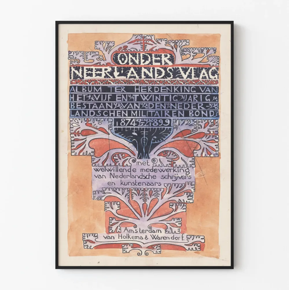 Vintagemuistomerkki Onder Neerlands Vlag - Historiallinen seinäkoriste Juliste