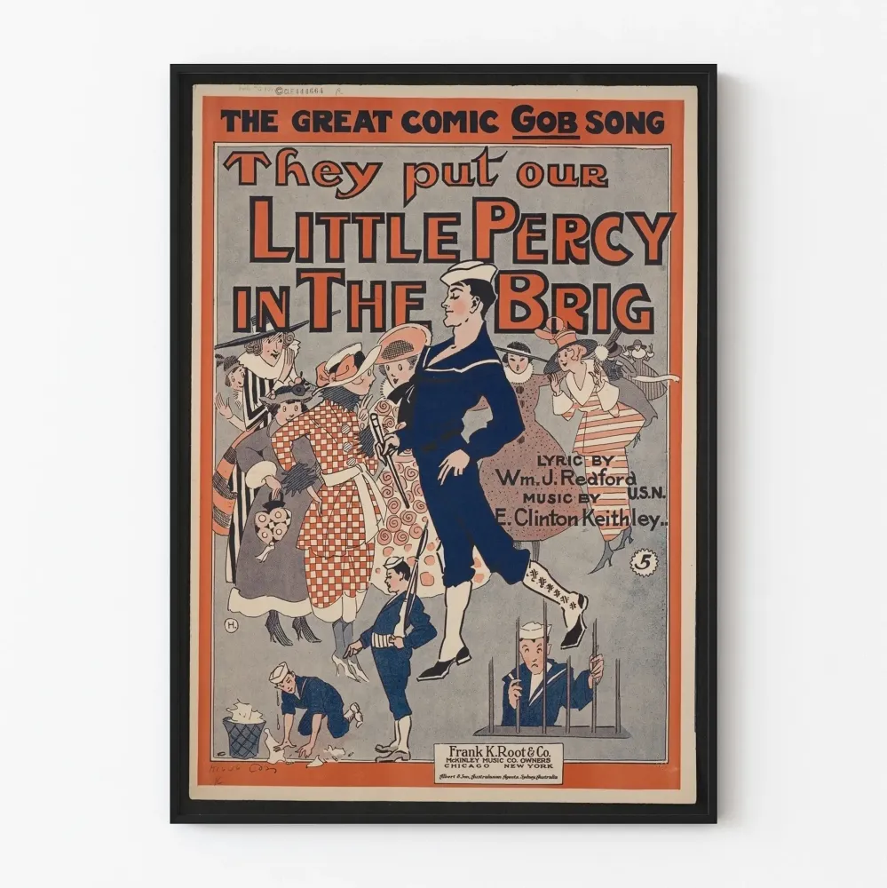 Vintagemusiikkijuliste They Put Our Little Percy Brig