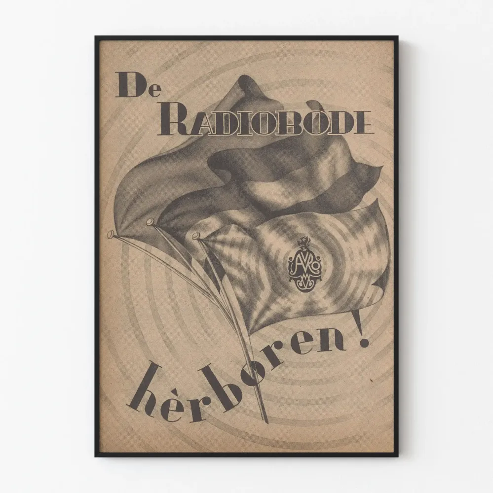 Vintage-radioposteri Bode koristeellinen