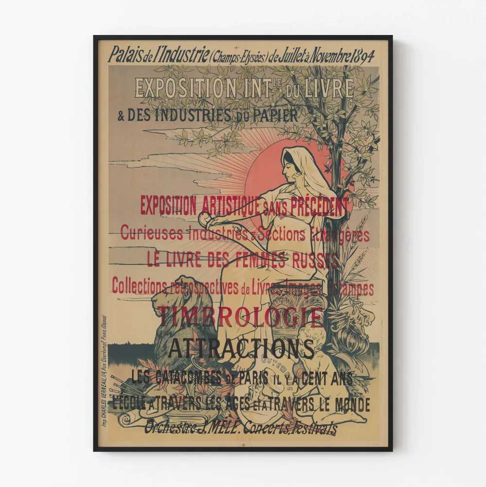 Vintage-teollisuusnäyttelyn juliste 1894 - Historiallinen seinäkoristelu