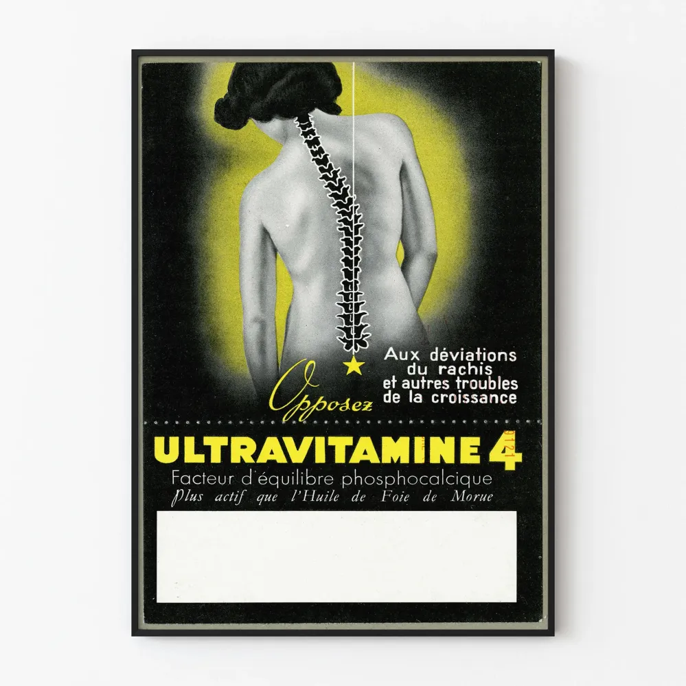 Vintage-ultraviamine 4 Juliste Lääketieteellinen seinäkoriste