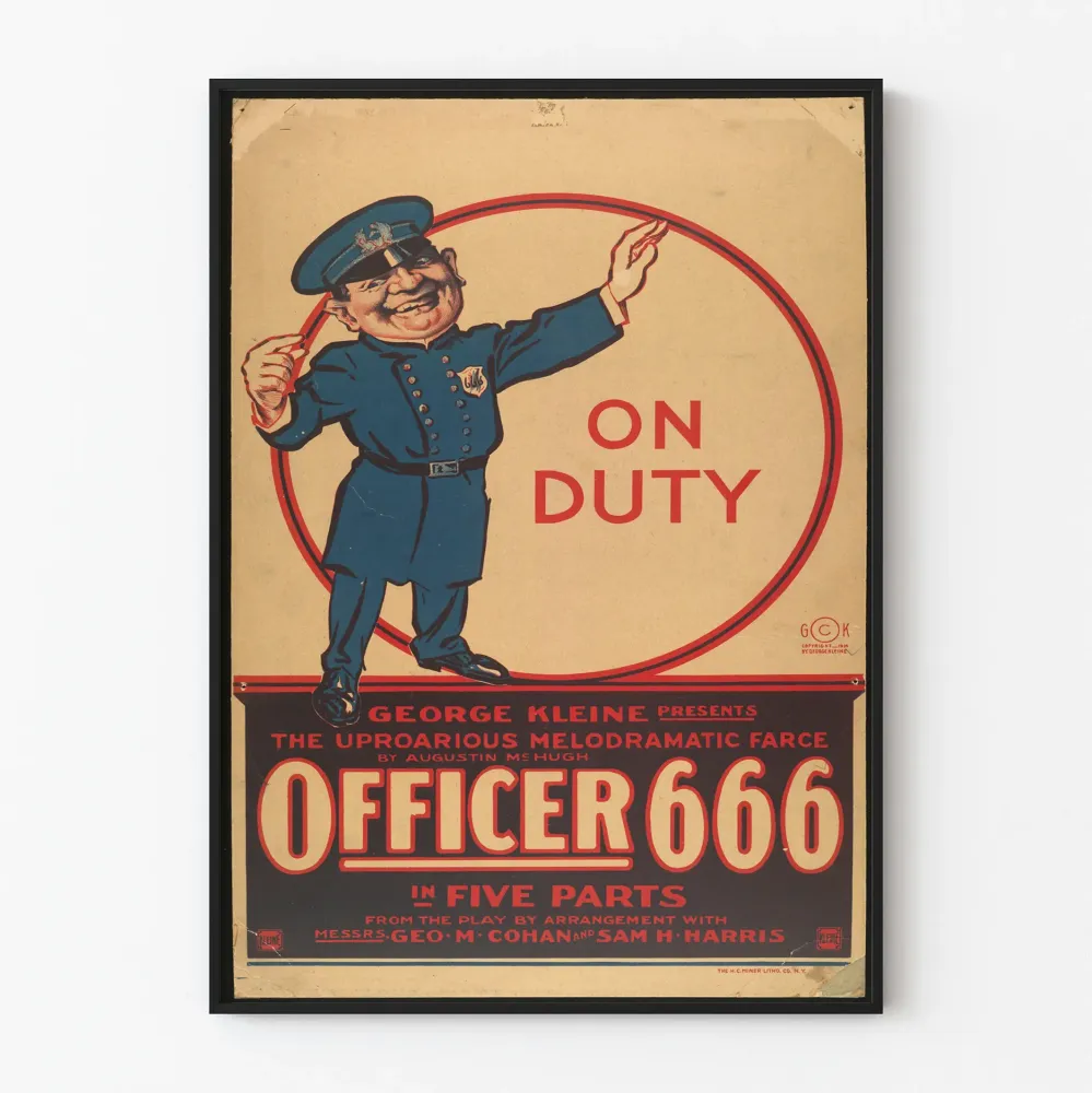 Vintage-upseeri 666 - Retroseinäkkeistotaulu