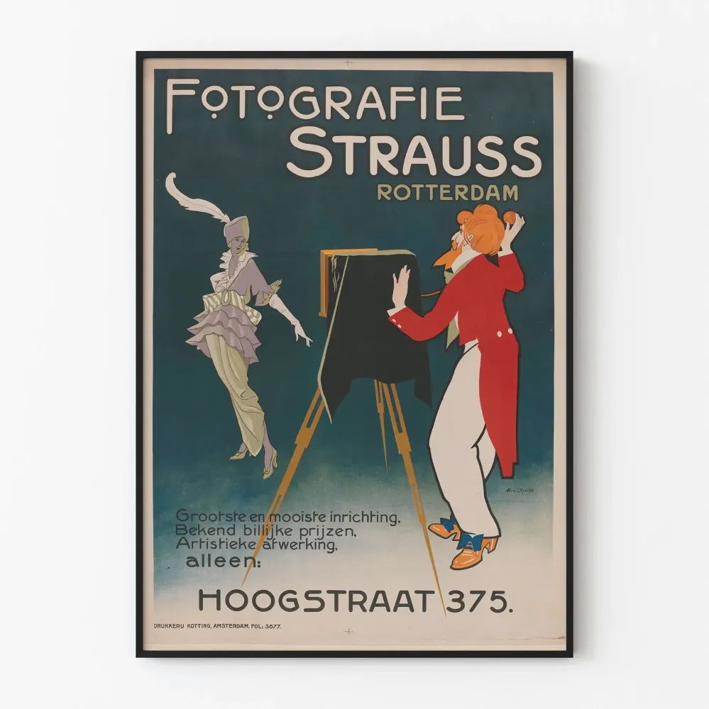 Vintage-valokuva Strauss Rotterdam juliste seinäkoristeeksi