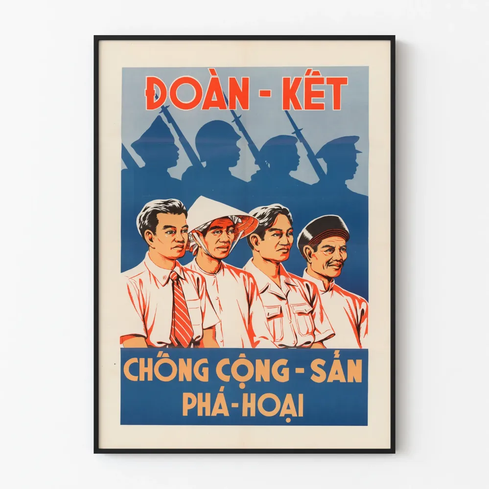 Vintage-vietnamilainen solidaarisuus- ja vastarintajuliste