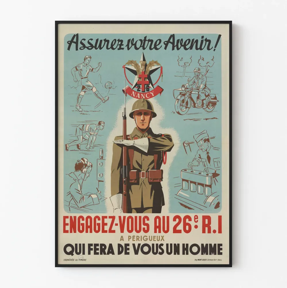 Vinttijuliste 26. R.I. Vichy armeijan rekrytointiin