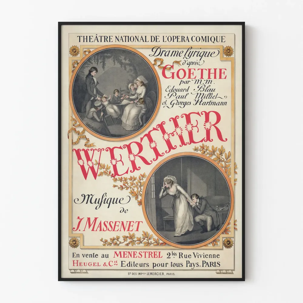 Werther juliste Jules Massenet'n oopperasta seinäkoristeeksi
