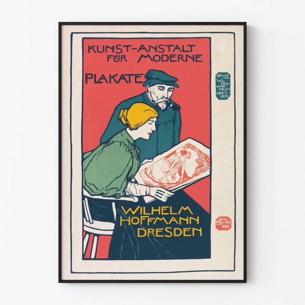 Wilhelm Hoffmannin art nouveau -juliste vintage-seinäkoriste