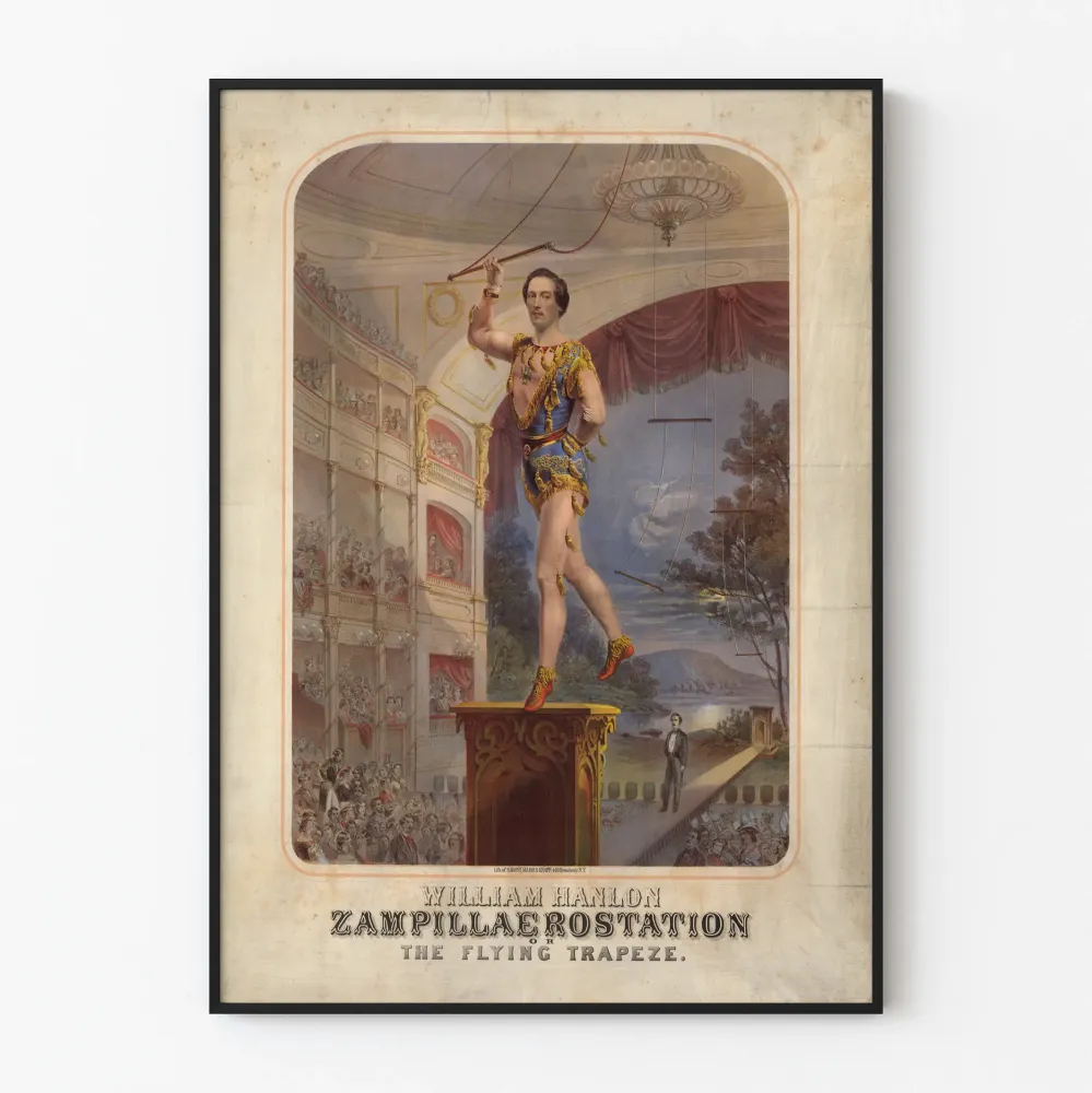 William Hanlonin vintagejuliste lentävällä köydellä