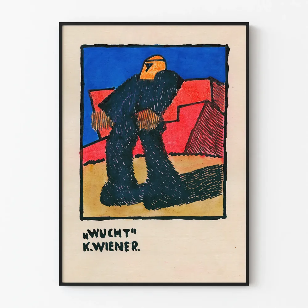 Wucht juliste K. Wiener - Nykytaiteen ekspressionistinen kuvitus