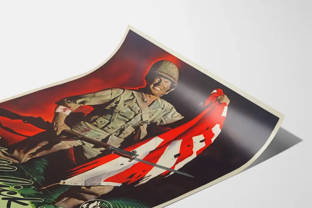 Yhdysvaltain armeijan propagandajuliste "Nuolemme heidät - Anna vain metallimme"