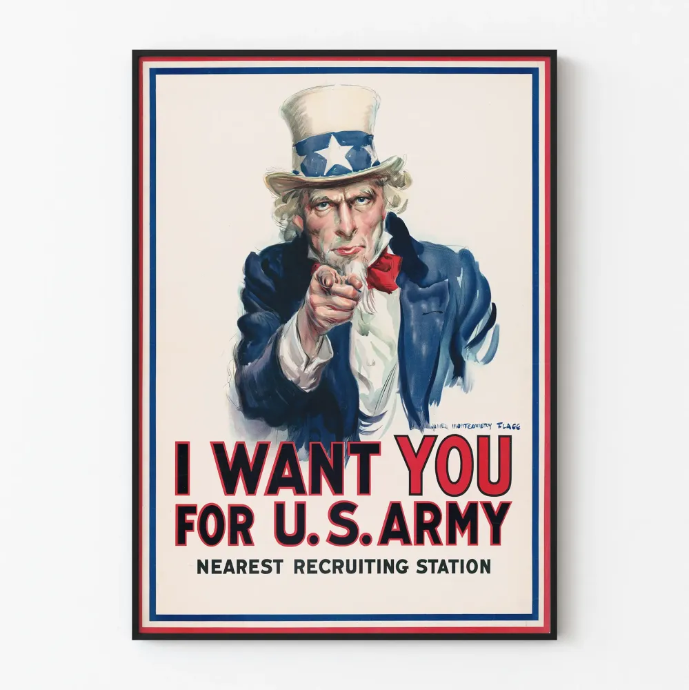 Yhdysvaltain armeijan rekrytointijuliste « I Want You » vintage