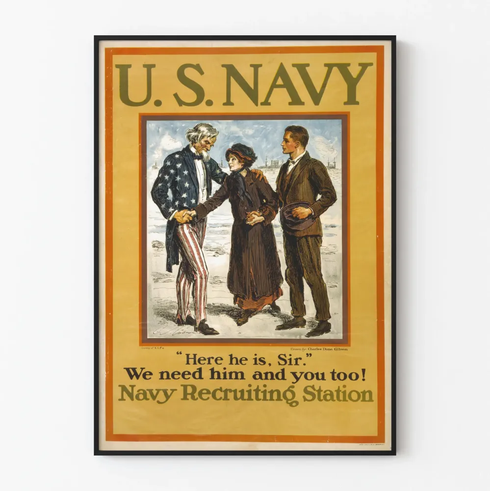 Yhdysvaltain laivaston vintage rekrytointijuliste