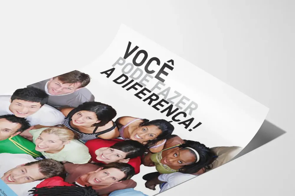 Yhdysvaltain vuoden 2010 väestönlaskennan tietoisuutta lisäävä juliste portugaliaksi