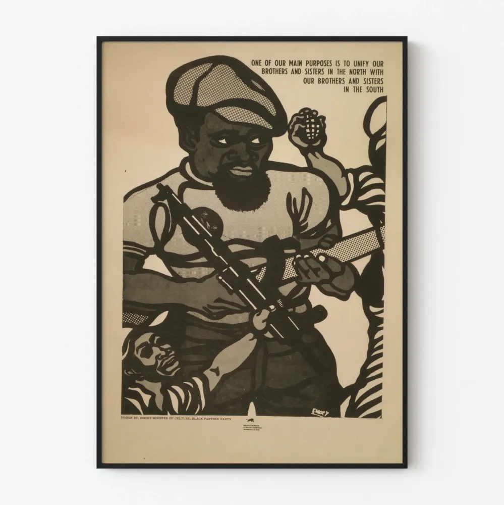 Yhtenäistävä aktivistinen juliste Black Panther Partylle
