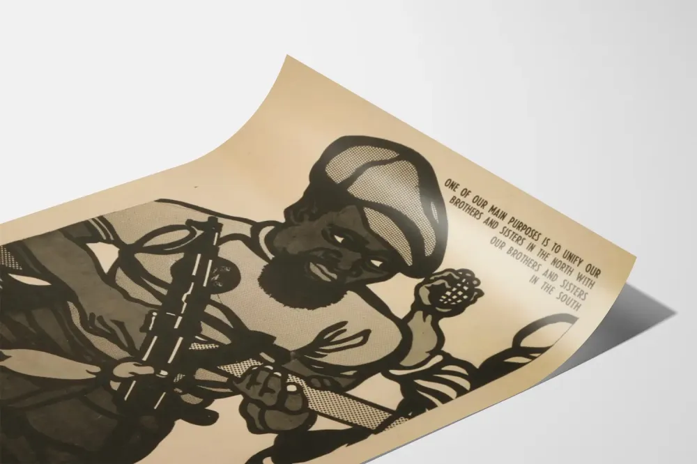 Yhtenäistävä aktivistinen juliste Black Panther Partylle
